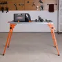 Foldable Welding Table 44" x 21", 500LBS Capacity Welding Workbench with 4-Level Adjustable Height, Carbon Steel Work Bench with