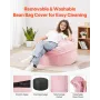 Bean Bag Chair, 3 feet Round Bean Bag Chair with Removable and Washable Cover, 25D Memory Foam Filled with Soft and Smooth Dutch