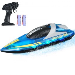 RC Boat 2.4 GHz Remote Control Racing Boat 12 km/h Kids Adults Gift Blue