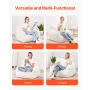 Bean Bag Chair, 3 feet Bean Bag Chair with Soft Armrests and Storage Pocket, 25D Memory Foam Filled with Soft Teddy Velvet Cover