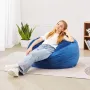 Bean Bag Chair, 3 feet Round Bean Bag Chair with Removable and Washable Cover, 25D Memory Foam Filled with Soft and Smooth Dutch