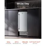 Undercounter Ice Maker 80 lbs/dag indbygget ismaskine med