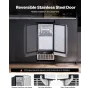 Undercounter Built-in Ice Maker, 80 Lbs/Day Under Counter Ice Maker Machine with Reversible Door Stainless Steel, Freestanding I