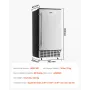 Undercounter Ice Maker 80 lbs/dag indbygget ismaskine med
