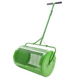 24" Compost Spreader Peat Moss Spreader Push/Tow-Behind Lawn Roller Green
