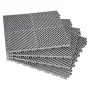 Interlocking Drainage Mat, 15.7” x 15.7” Modular Interlocking Cushion, 24 Pcs Splicing Drainage Mats, Non-Slip Gray PP Drainage 