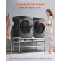 Washing Machine Stand, 48.5x25-Inch Washer Laundry Pedestal, 590LBS Load Capacity Washer And Dryer Pedestal Base with Double Tra