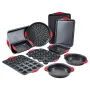 Baking Pans Set, 10-Piece, Nonstick Carbon Steel Cookware Sheets & Trays, Stackable Kitchen Oven Bakeware Cooking Sets with Sili