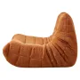 Bean Bag Chair, L-Shaped Bean Bag Chair with Soft Armrests and Storage Pocket, 25D Memory Foam Filled with Soft Teddy Velvet Cov