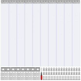 Strip Curtain PVC Door Curtain 60" x 84" Cooler Freezer Clear Plastic