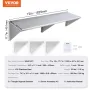 72" x 18" Stainless Steel Wall Mounted Shelf Kitchen Restaurant Shelving