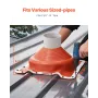 2Pcs Roof Pipe Flashing Boots, Fit Pipe OD 6-3/4" to 14", Flexible Silicone Roofing Jack Pipe Flashing, High Temp -101℉ to 437℉,