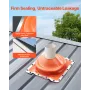 2Pcs Roof Pipe Flashing Boots, Fit Pipe OD 6-3/4" to 14", Flexible Silicone Roofing Jack Pipe Flashing, High Temp -101℉ to 437℉,