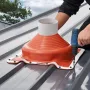 2Pcs Roof Pipe Flashing Boots, Fit Pipe OD 6-3/4" to 14", Flexible Silicone Roofing Jack Pipe Flashing, High Temp -101℉ to 437℉,