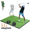 5x5ft Golf Hitting Mat Turf Golf Training Aid Indoor Outdoor Practice