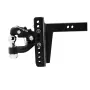 Adjustable Pintle Hook, 20000 lbs, Pintle Hook Hitch for 2-inch Hitch Hook Military Receiver, Combination 2-inch Hitch Ball, Fit