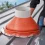 Roof Pipe Flashing Boot, Fit Pipe OD 10" to 19", Flexible Silicone Roofing Jack Pipe Flashing, High Temp -101℉ to 437℉, Lasting 