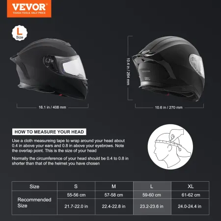 Motorcycle Helmet, Full Face, Smart Street ABS & High Density Helmet with Bluetooth Slot & Interchangeable Lens, DOT Approved Co