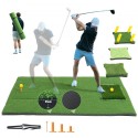 Pro 5x4ft golf, der rammer Mat Turf Golf Training Aid Indoor Outdoor Practice