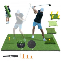 PRO 5x4ft Golf Hitting Mat Turf Golf Training Aid Indoor Outdoor Practice