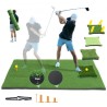 PRO 5x4ft Golf Hitting Mat Turf Golf Training Aid Indoor Outdoor Practice
