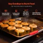 Baking Pans Set, 3-Piece, Nonstick Carbon Steel Cookware Sheets & Trays, Stackable Kitchen Oven Bakeware Cooking Sets with Silic