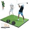 5x4ft Golf Hitting Mat Turf Golf Training Aid Indoor Outdoor Practice