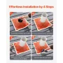 Roof Pipe Flashing Boot, Fit Pipe OD 10" to 18", Flexible Silicone Roofing Jack Pipe Flashing, High Temp -101℉ to 437℉, Endurabl