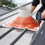 Roof Pipe Flashing Boot, Fit Pipe OD 10" to 18", Flexible Silicone Roofing Jack Pipe Flashing, High Temp -101℉ to 437℉, Endurabl