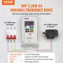 VFD 3HP 2.2KW 5A 3 Fase AC 380V input til 3 fase 0-380V Output