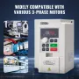VFD 3HP 2.2KW 5A 3 Fase AC 380V input til 3 fase 0-380V Output