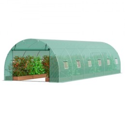 Walk-in Tunnel Greenhouse 29.2x9.7x6.5ft galvaniseret ramme PE-covergrøn