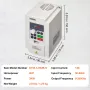 VFD 4HP, 3KW, 14A, 1 or 3 Phase AC 220V Input to 3 Phase AC 0~220V Output Variable Frequency Drive, 50/60Hz Input, 0-2000Hz Outp