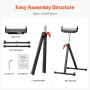Roller Stand, 113 kg(250 lb) Load Capacity, 69-109 cm(27 in-43 in) Adjustable Height, Folding Heavy Duty with Edge Guides & 29 c