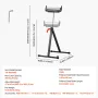 Roller Stand, 113 kg(250 lb) Load Capacity, 69-109 cm(27 in-43 in) Adjustable Height, Folding Heavy Duty with Edge Guides & 29 c