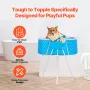 Portable Dog Bathtub, Elevated & Foldable Space-saving Pet Shower Station with Quick Drainage, Bathing Tub for Washing & Groomin