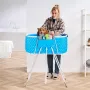Portable Dog Bathtub, Elevated & Foldable Space-saving Pet Shower Station with Quick Drainage, Bathing Tub for Washing & Groomin