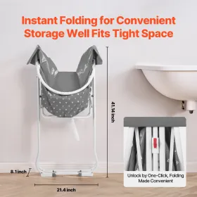 Foldable Dog Bathtub Elevated Grey Shower Station for Small & Medium Pets