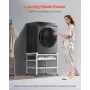 Washing Machine Stand, 25.2x25-Inch Washer Laundry Pedestal, 300LBS Load Capacity Washer And Dryer Pedestal Base with Tray, 4 Ad