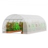 Walk-in Tunnel Greenhouse 19.36x9.68x6.5ft galvaniseret ramme PE-dækning Hvid