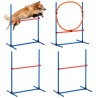 Dog Agility Training Equipment 4 Pcs sæt forhindringer og hoppringhindring