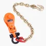 2 Ton Snatch Block with G80 Chain, Swivel Shackle, 3" Sheave for 3/8" Wire Rope, Snatch Block Pulley for Towing and Recovery App