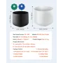 2PCS Crystal Singing Bowls, 8-inch and 10-inch A & F Note Singing Bowls, Frosted Quartz Bowl with 10" Carrying Bag, 1 Rubber Mal