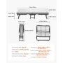 Rollaway Bed, 38 in x 75 in Folding Bed with 4 in Mattress, Twin Size Foldable Bed with Sturdy Metal Frame & Memory Foam Mattres