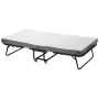 Rollaway Bed, 38 in x 75 in Folding Bed with 4 in Mattress, Twin Size Foldable Bed with Sturdy Metal Frame & Memory Foam Mattres