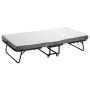 Rollaway Bed, 38 in x 75 in Folding Bed with 4 in Mattress, Twin Size Foldable Bed with Sturdy Metal Frame & Memory Foam Mattres