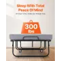 Rollaway Bed, 31 in x 75 in Folding Bed with 4 in Mattress, Twin Size Foldable Bed with Sturdy Metal Frame & Memory Foam Mattres