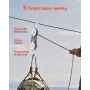 4400 lbs Breaking Strength 100 FT Rope Pulley Hoist, 5:1 Lifting Power Heavy Duty Pulley System with 2pcs Soft Loops, Metal Whee