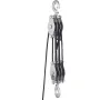 4400 lbs Breaking Strength 100 FT Rope Pulley Hoist, 5:1 Lifting Power Heavy Duty Pulley System with 2pcs Soft Loops, Metal Whee