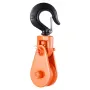 2 Ton Snatch Block with Swivel Hook, 3" Sheave 3/8" Inch Wire Rope, Heavy Duty Snatch Block Pulley 4400 lbs for Towing and Recov